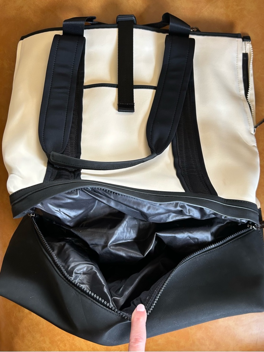 Caraa x Athleta Everyday Vinyasa Tote Bone Cream New Without Tags - Picture 7 of 11